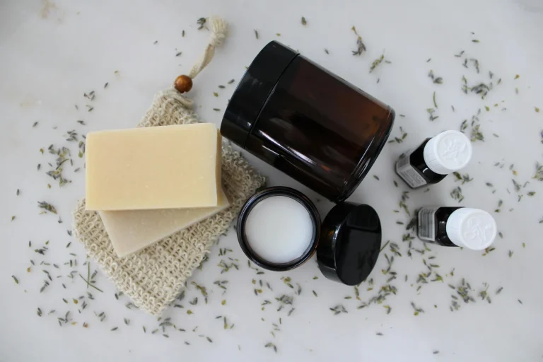 Shea butter and coconut oil skincare ingredients for natural moisturizing